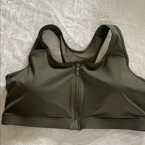 Olive Green Sports Bra